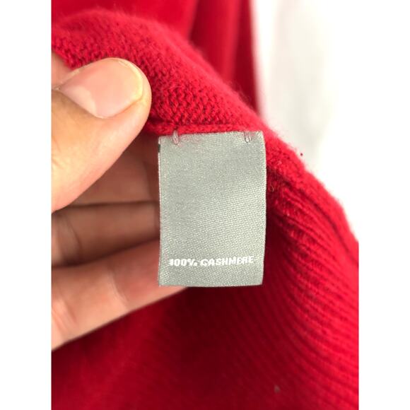 Neiman Marcus Red Turtleneck Sweater - Cashmere Collection Womens MEDIUM - Picture 6 of 10